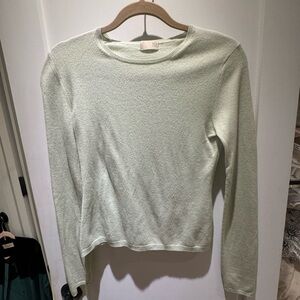TSE 100% Cashmere Crewneck Sweater Light Blue/Green Small